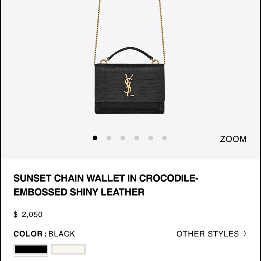 Saint Laurent SUNSET- EMBOSSED LEATHER (Brand New) - Picture 4 of 10